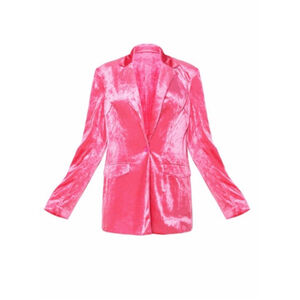 PrettyLittleThing Velvet Blazer Pink Size 2
